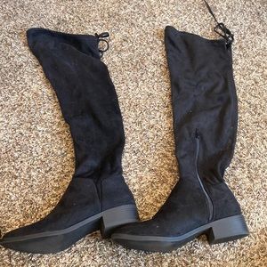 INC International Concepts Black Over the Knee Boots